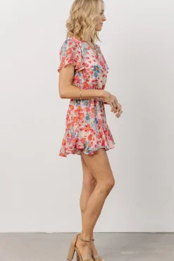 Hot Baltic Born Candy Romper | Pink + Blue Floral