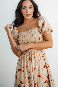 Clearance Baltic Born Capri Smocked Maxi Dress | Golden Print