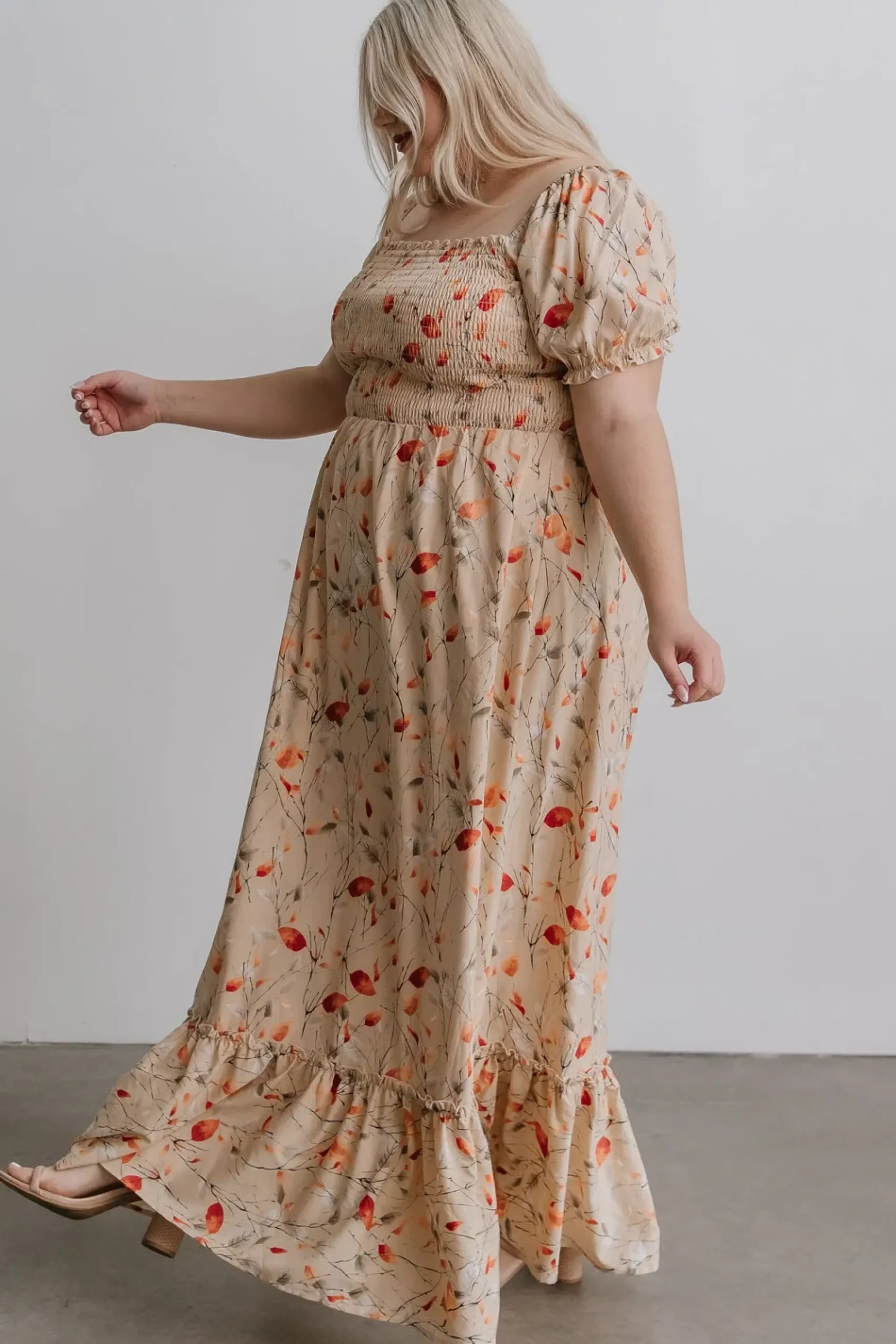 Clearance Baltic Born Capri Smocked Maxi Dress | Golden Print