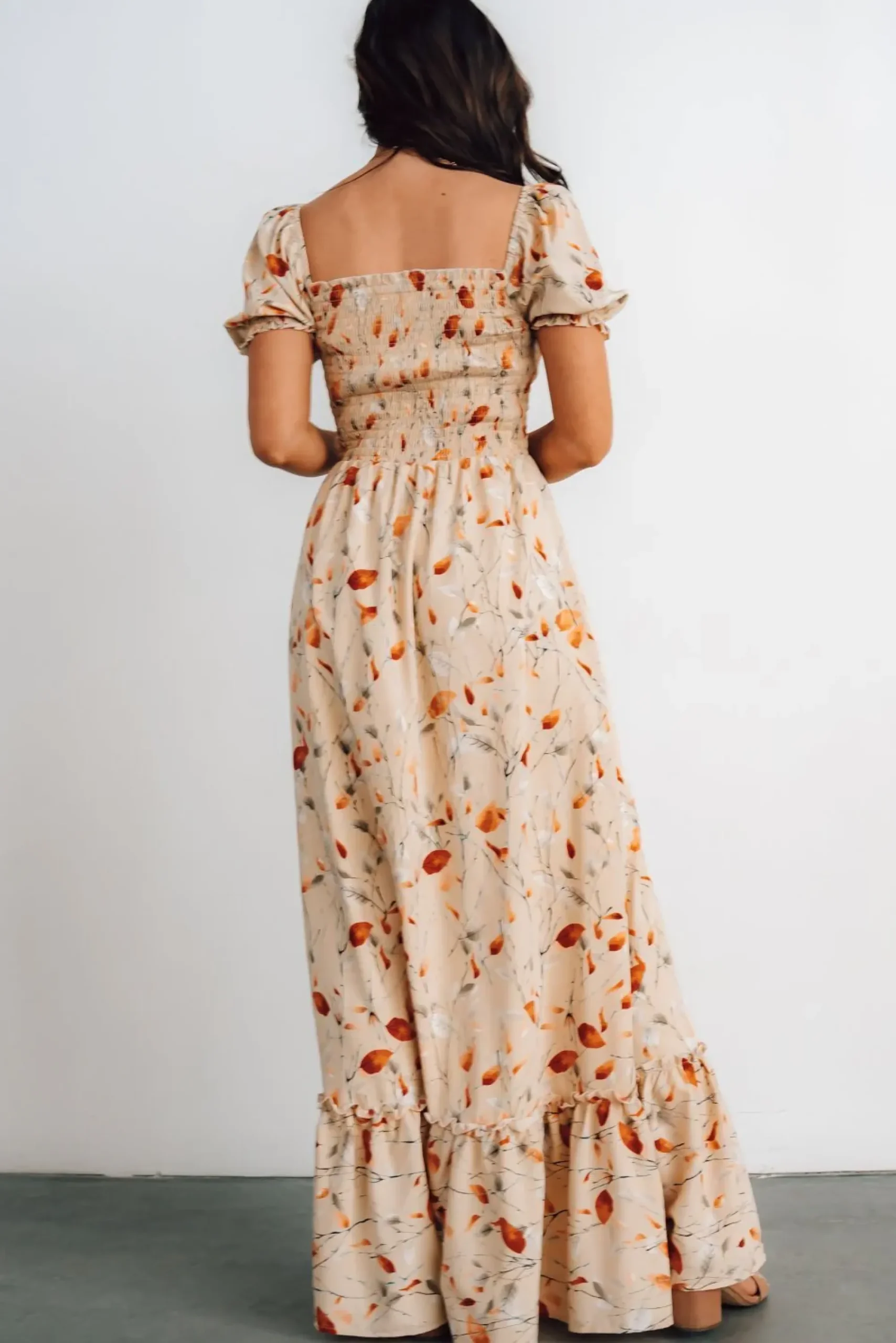 Clearance Baltic Born Capri Smocked Maxi Dress | Golden Print