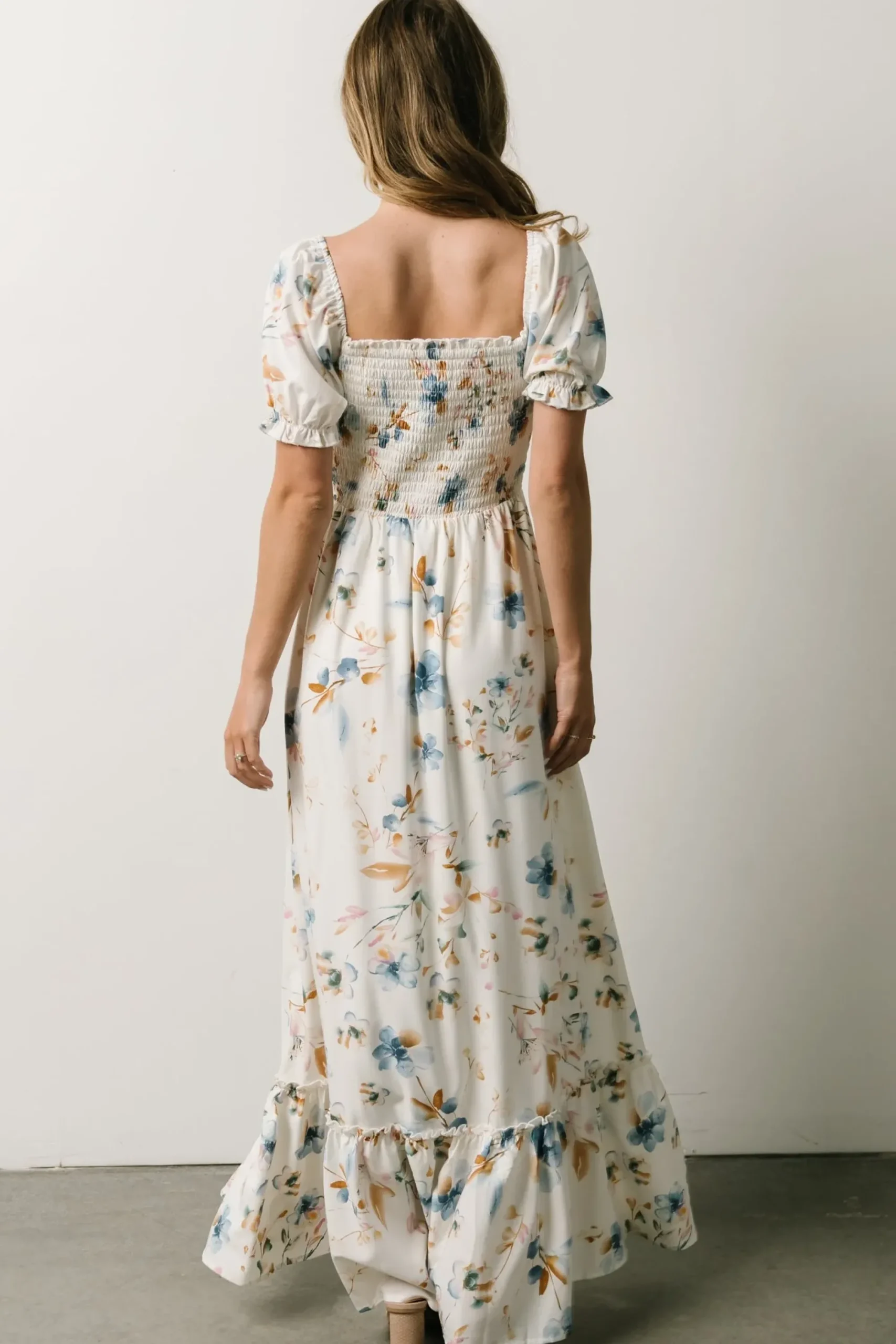 Sale Baltic Born Capri Smocked Maxi Dress | White Multi Print