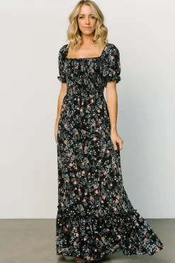 Hot Baltic Born Capri Smocked Maxi Dress | Midnight Floral