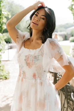 Discount Baltic Born Cassandra Tulle Maxi Dress | White Multi