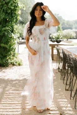 Discount Baltic Born Cassandra Tulle Maxi Dress | White Multi