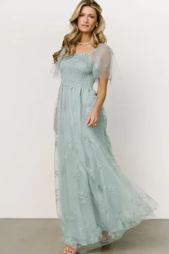 Sale Baltic Born Cassandra Tulle Maxi Dress | Sage Sparkle
