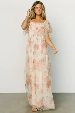 Hot Baltic Born Cassandra Tulle Maxi Dress | Buttercream Floral