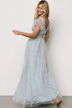 Discount Baltic Born Caterina Tulle Maxi Dress | Light Blue