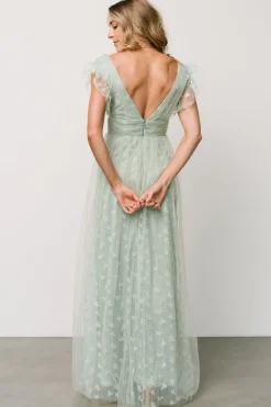 Outlet Baltic Born Caterina Tulle Maxi Dress | Sage