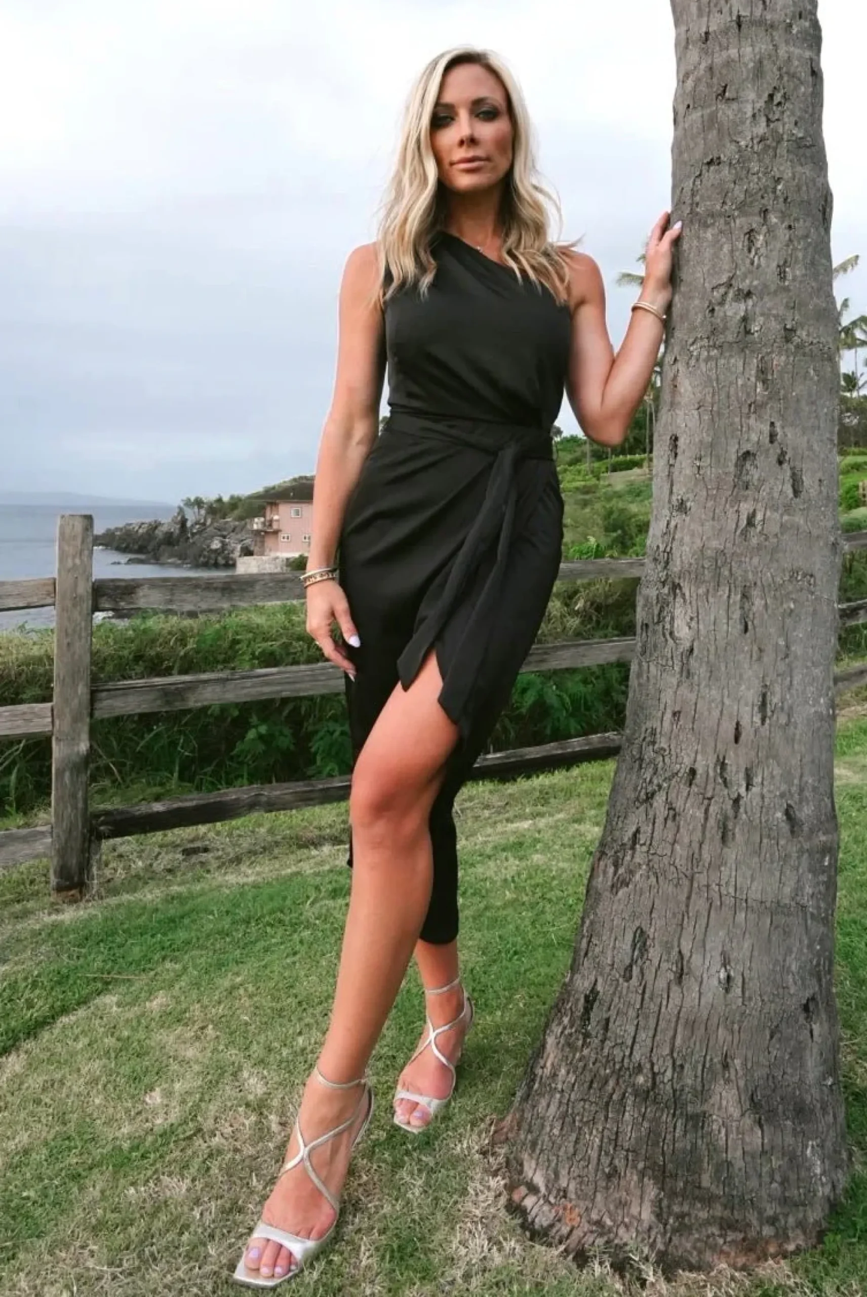 Clearance Baltic Born Celia One Shoulder Midi Dress | Black