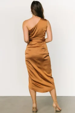 Fashion Baltic Born Celia One Shoulder Midi Dress | Bronze