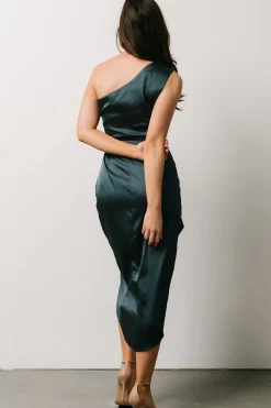 New Baltic Born Celia One Shoulder Midi Dress | Midnight