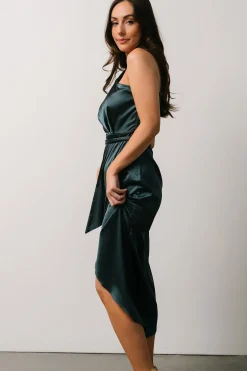New Baltic Born Celia One Shoulder Midi Dress | Midnight