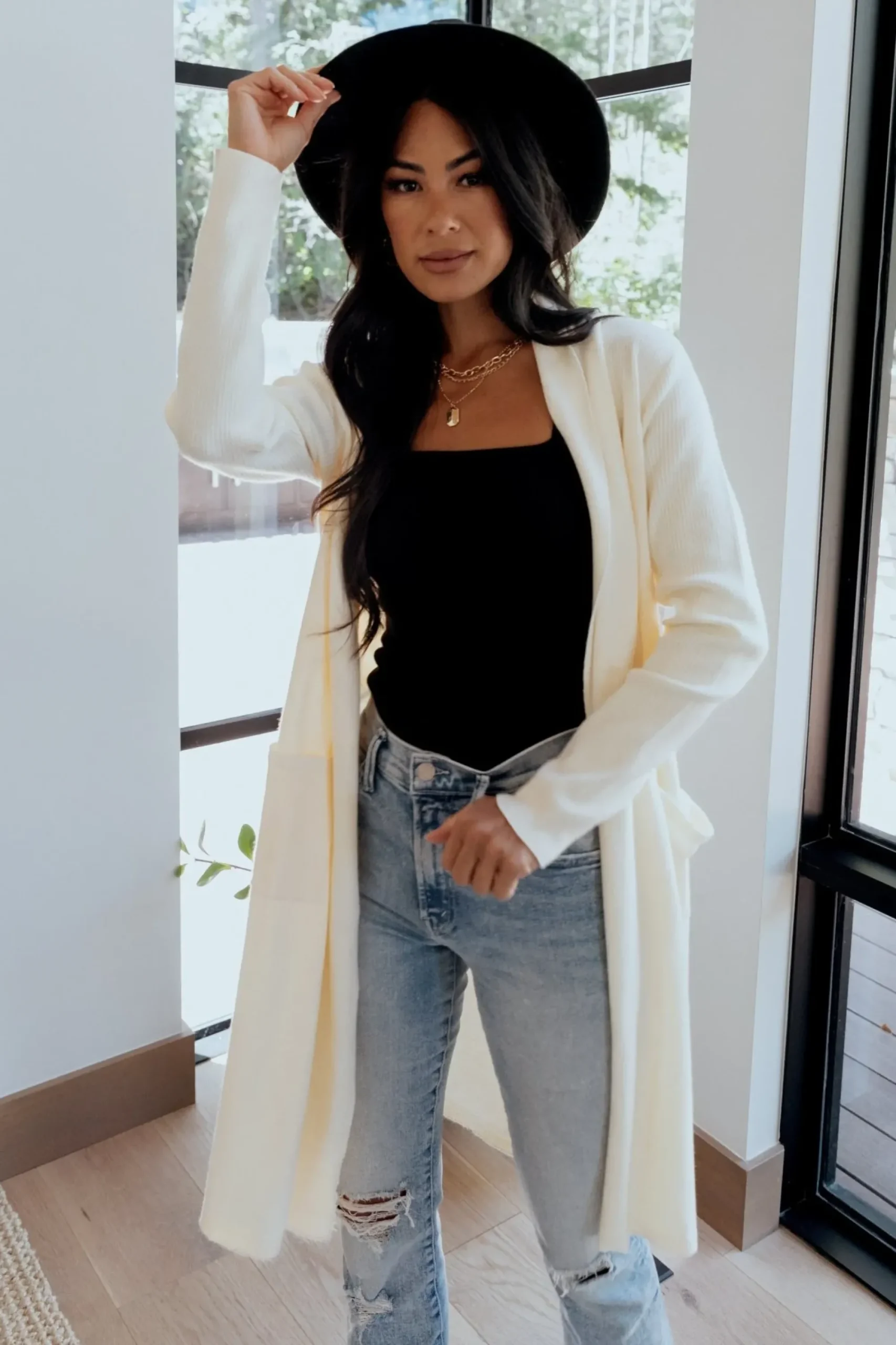 New Baltic Born Central Park Cardigan | Ivory