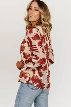 Sale Baltic Born Charlotte Tie Blouse | Black + Cream