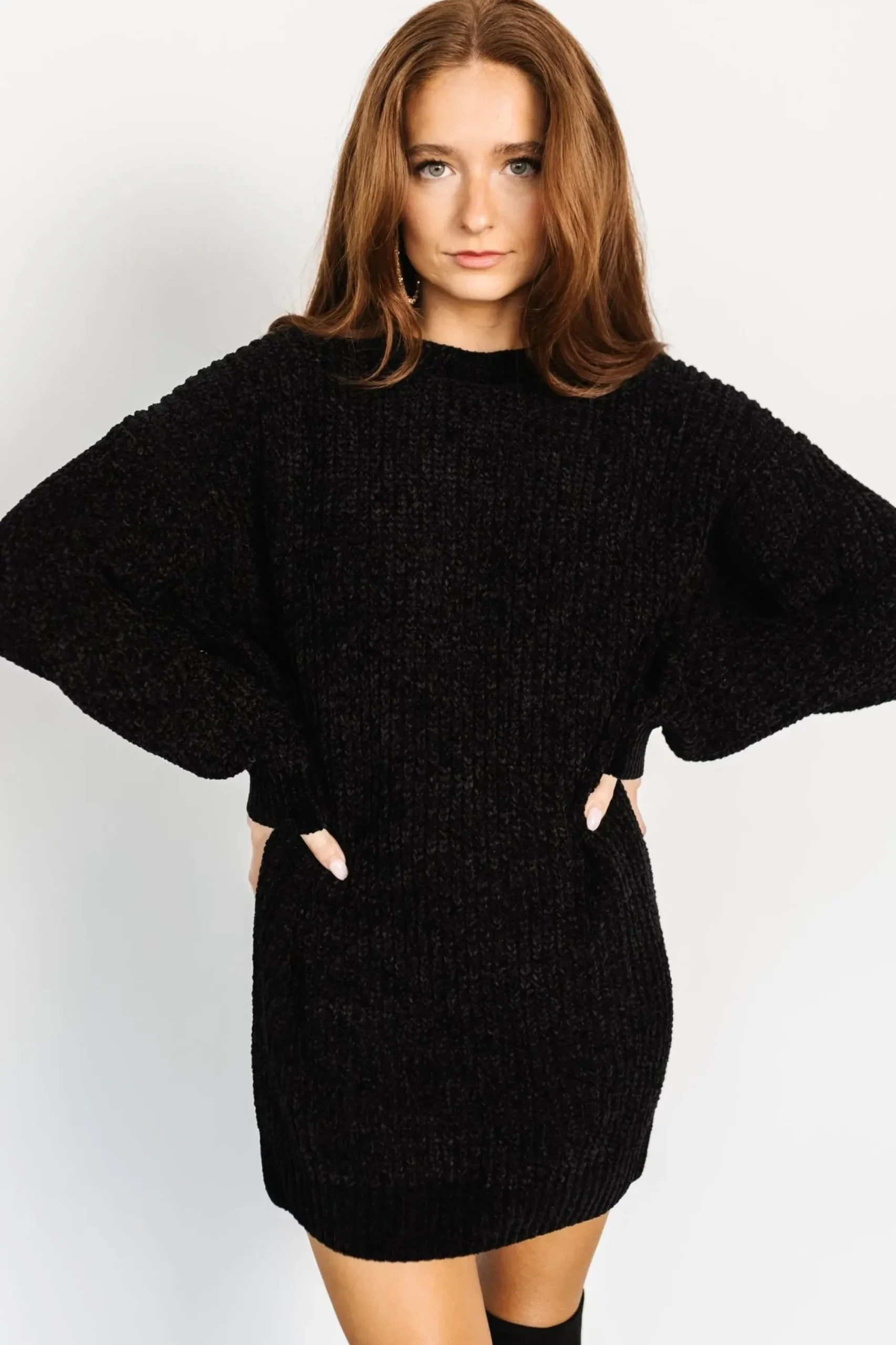 Hot Baltic Born Christa Sweater Dress | Black