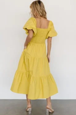 Fashion Baltic Born Cindy Puff Sleeve Tiered Dress | Lemongrass