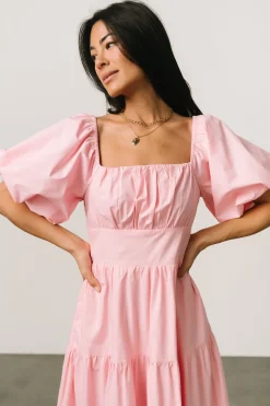 Sale Baltic Born Cindy Puff Sleeve Tiered Dress | Pink