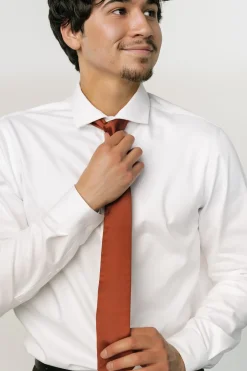 Online Baltic Born Classic Satin Tie | Cinnamon