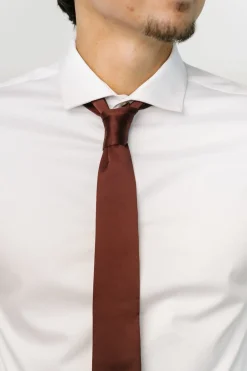 Outlet Baltic Born Classic Satin Tie | Dark Clove