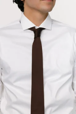 Hot Baltic Born Classic Satin Tie | Espresso