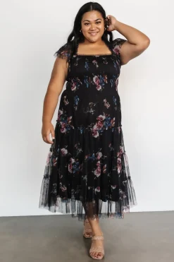 Clearance Baltic Born Clementine Tulle Midi Dress | Black Multi