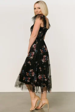 Clearance Baltic Born Clementine Tulle Midi Dress | Black Multi