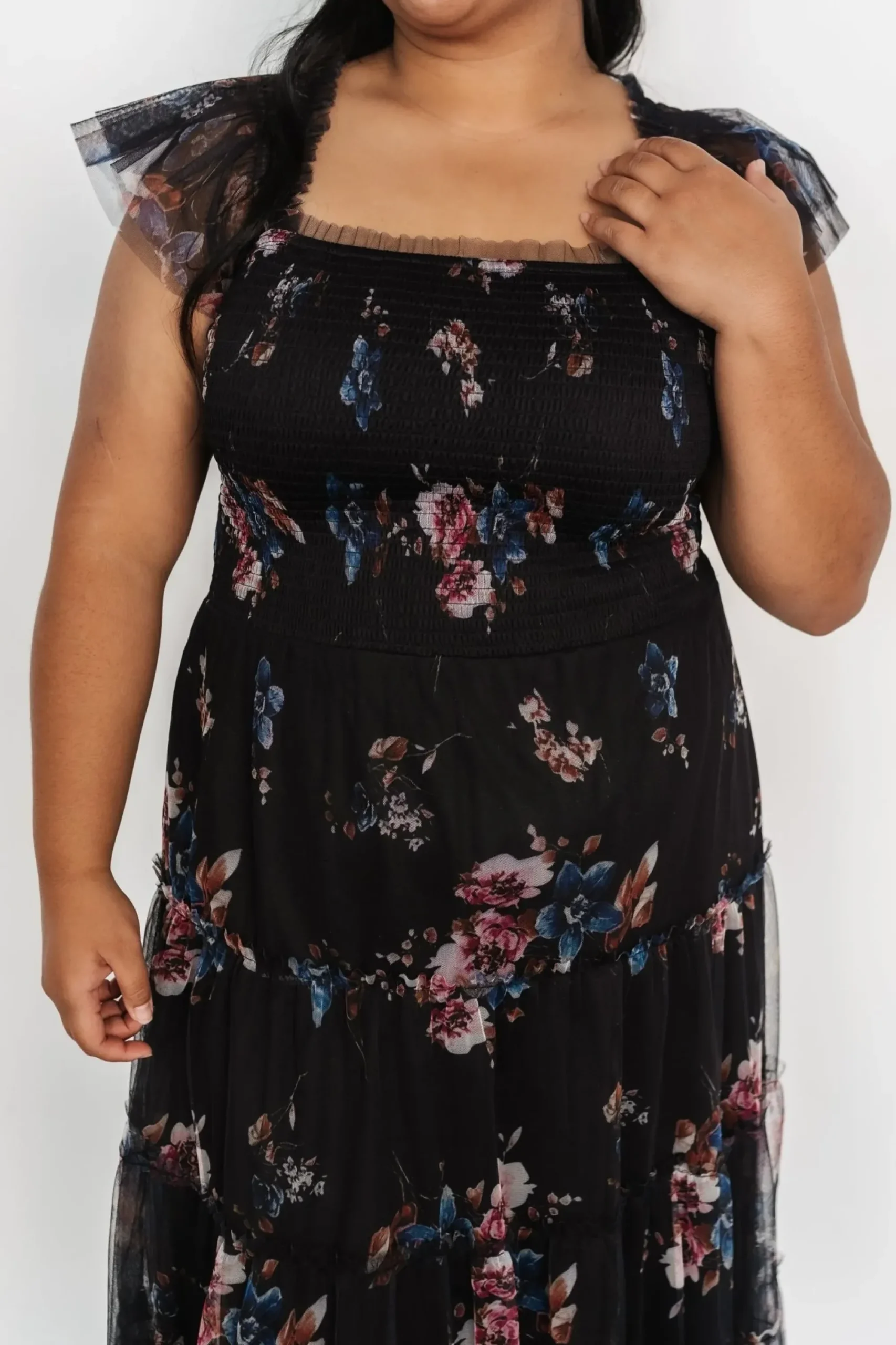 Clearance Baltic Born Clementine Tulle Midi Dress | Black Multi