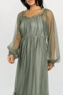 New Baltic Born Cleobelle Maxi Dress | Dusty Olive