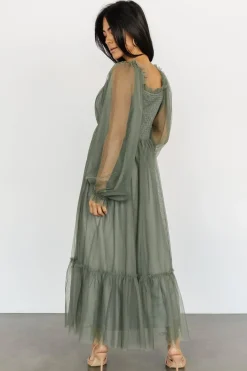 New Baltic Born Cleobelle Maxi Dress | Dusty Olive