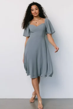 Best Baltic Born Colette Sweetheart Midi Dress | Dusty Blue