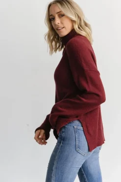Hot Baltic Born Collins Knit Sweater | Burgundy