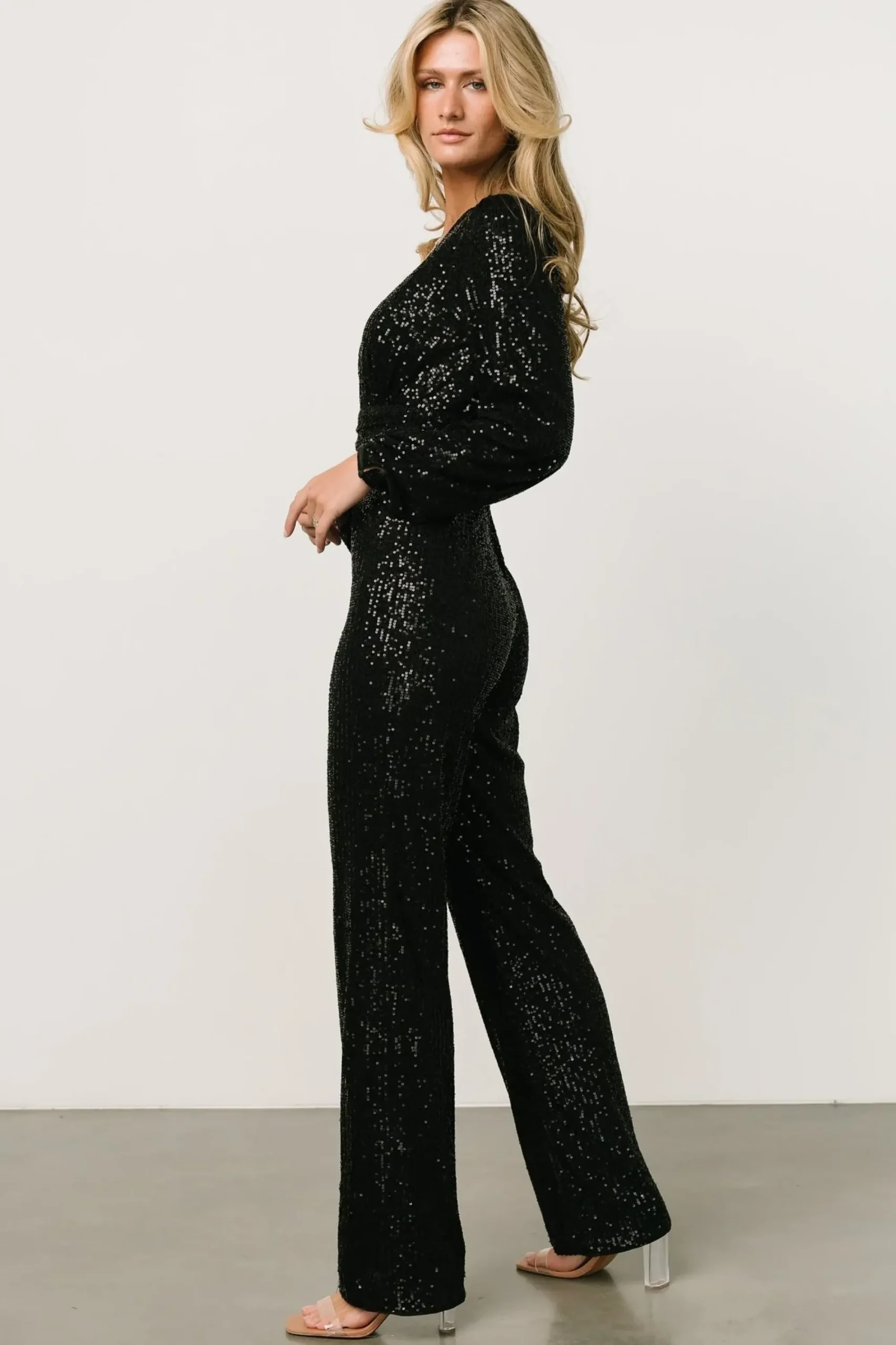 Sale Baltic Born Comet Sequin Jumpsuit | Black