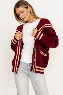 Sale Baltic Born Corbett Knit Cardigan | Burgundy