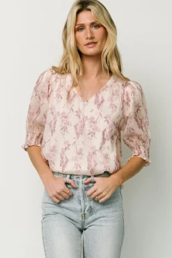 Best Baltic Born Cordova Top | Beige + Mauve Floral