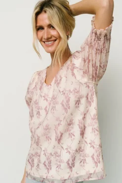 Best Baltic Born Cordova Top | Beige + Mauve Floral