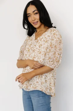 Outlet Baltic Born Cordova Top | Cream Multi Floral