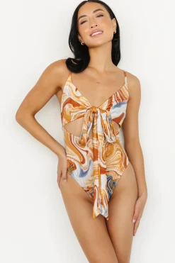 Discount Baltic Born Cyprus One Piece | Orange + Blue Marble