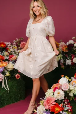 Outlet Baltic Born Daisy Short Dress | Vintage Cream Floral