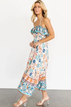 Clearance Baltic Born Dali Midi Dress | Natural + Blue Floral