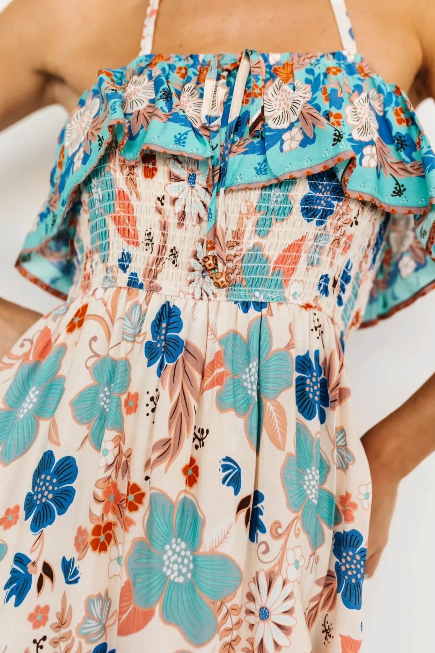 Clearance Baltic Born Dali Midi Dress | Natural + Blue Floral