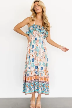 Clearance Baltic Born Dali Midi Dress | Natural + Blue Floral