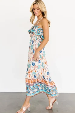 Clearance Baltic Born Dali Midi Dress | Natural + Blue Floral