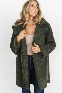Best Baltic Born Damien Sherpa Coat | Dark Green