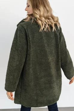 Best Baltic Born Damien Sherpa Coat | Dark Green