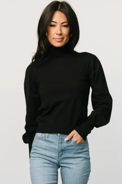 Sale Baltic Born Danica Turtleneck Knit Top | Black