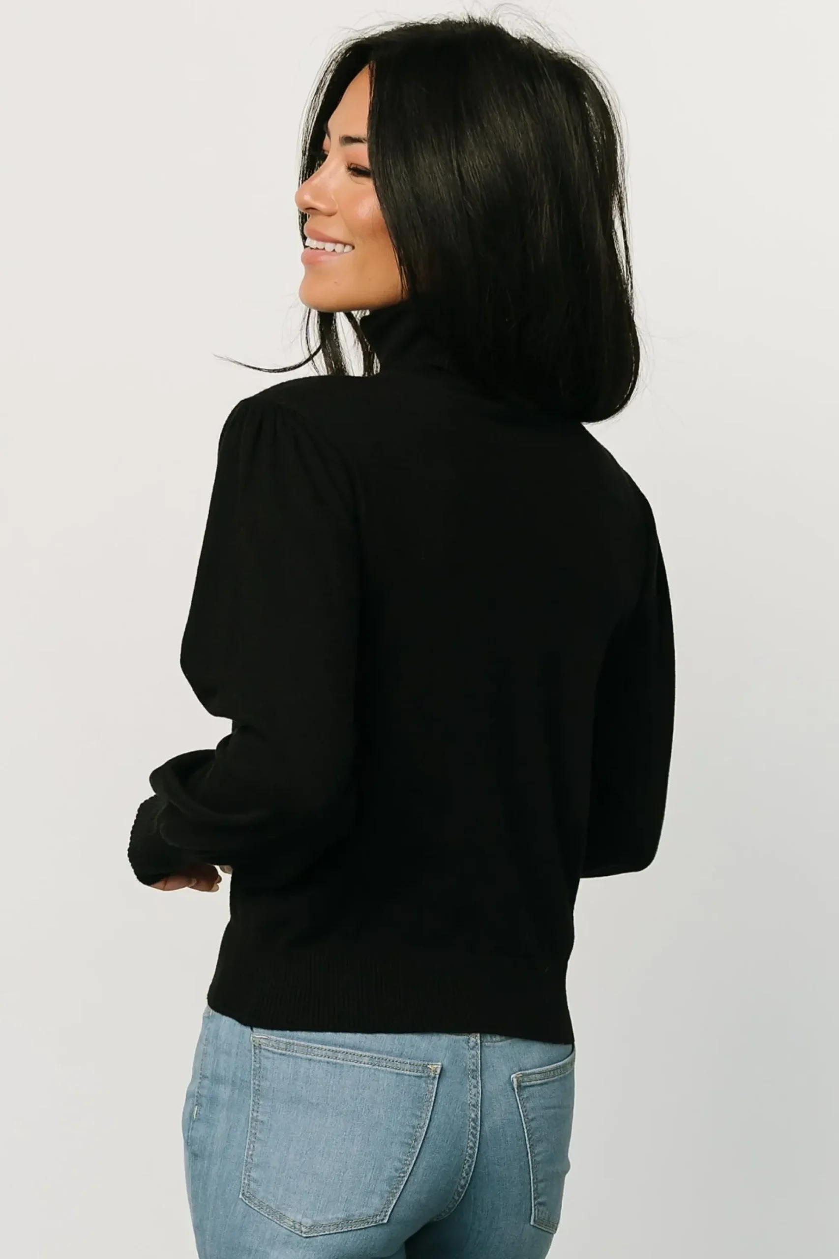 Sale Baltic Born Danica Turtleneck Knit Top | Black
