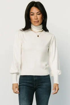 Discount Baltic Born Danica Turtleneck Knit Top | Ivory