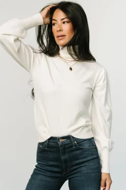 Discount Baltic Born Danica Turtleneck Knit Top | Ivory