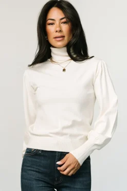 Discount Baltic Born Danica Turtleneck Knit Top | Ivory