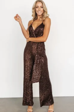 Outlet Baltic Born Darius Sequin Jumpsuit | Chocolate